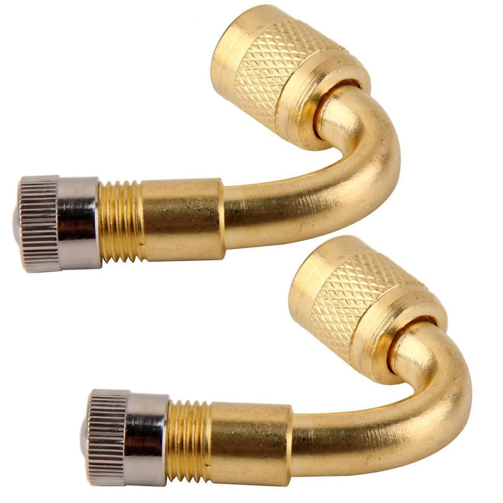 

Car Motorcycle Tire Valve Extension Adapter 90 Degree Angled Stem for Bike Scooter Universal Fit Brass Connector