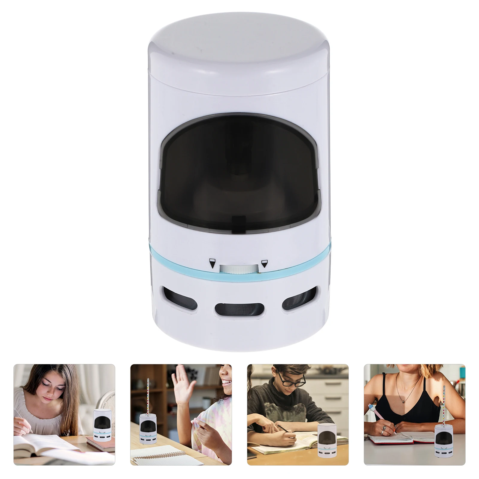 Electric Pencil Sharpener ABS Compact Travel Storage Operated H Use Classroom Vacuum Cleaner Desktop Students