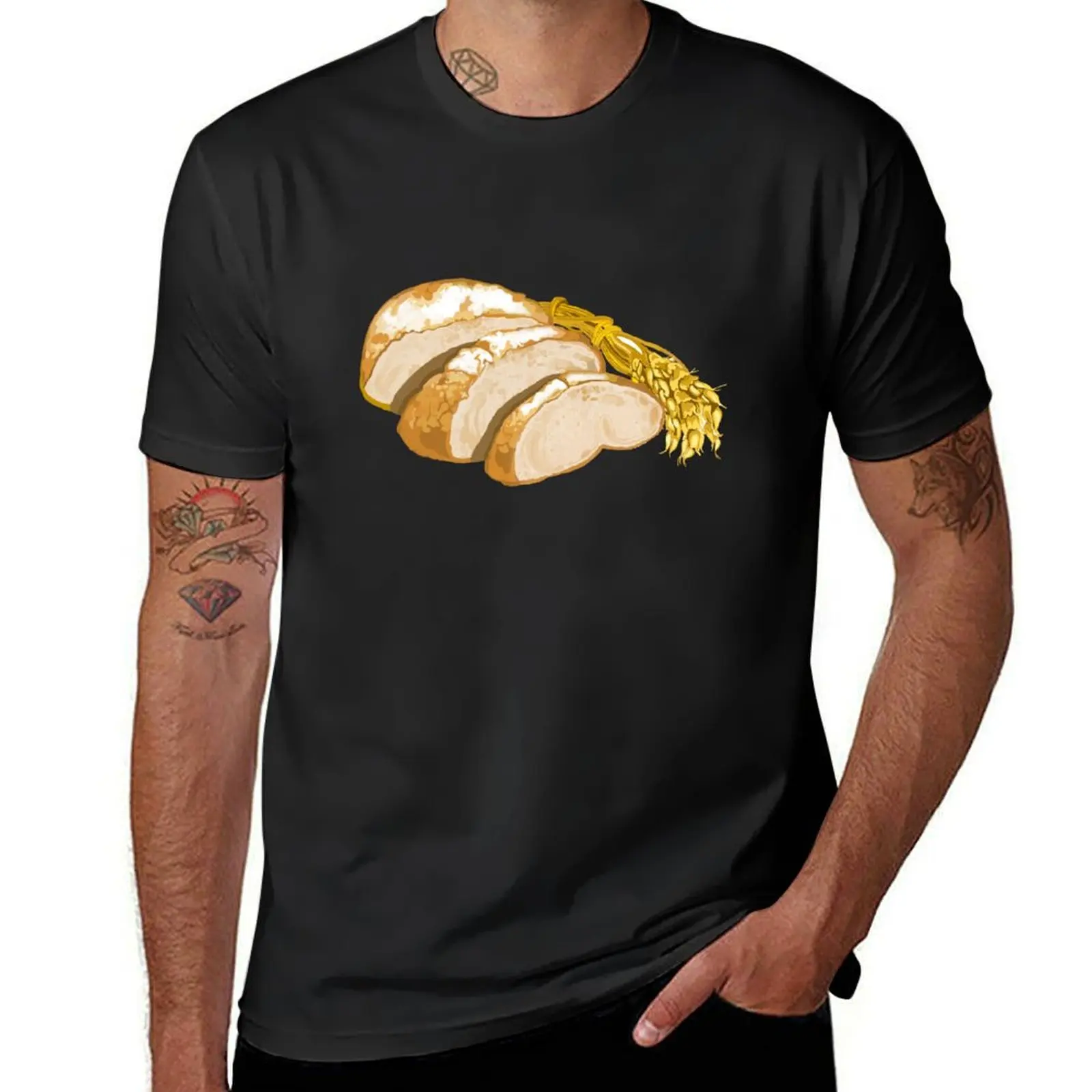 Sliced Loaf of Bread with Wheat Berries T-Shirt cute clothes quick-drying aesthetic clothes mens plain t shirts