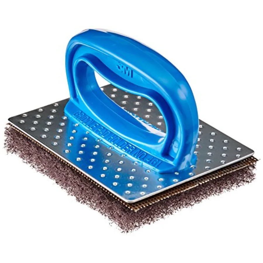 Scotch-Brite Profional Griddle Pad Holder Kit, 4 X 5.25, Blue/Steel, 1 Set