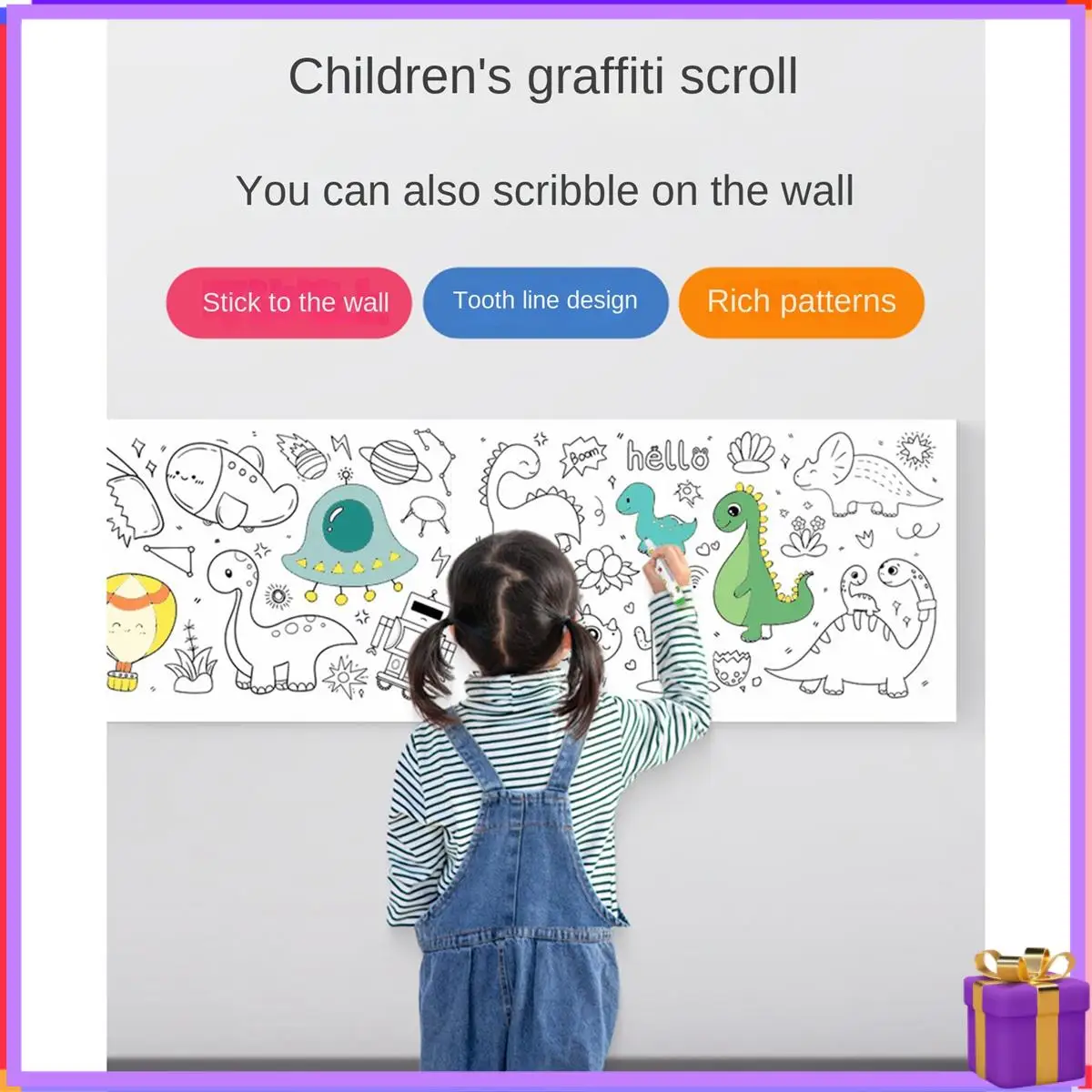 

Advanced 3 Pack Drawing Color Filling Paper DIY Painting Drawing Color Filling Paper Coloring Paper Roll For Kids