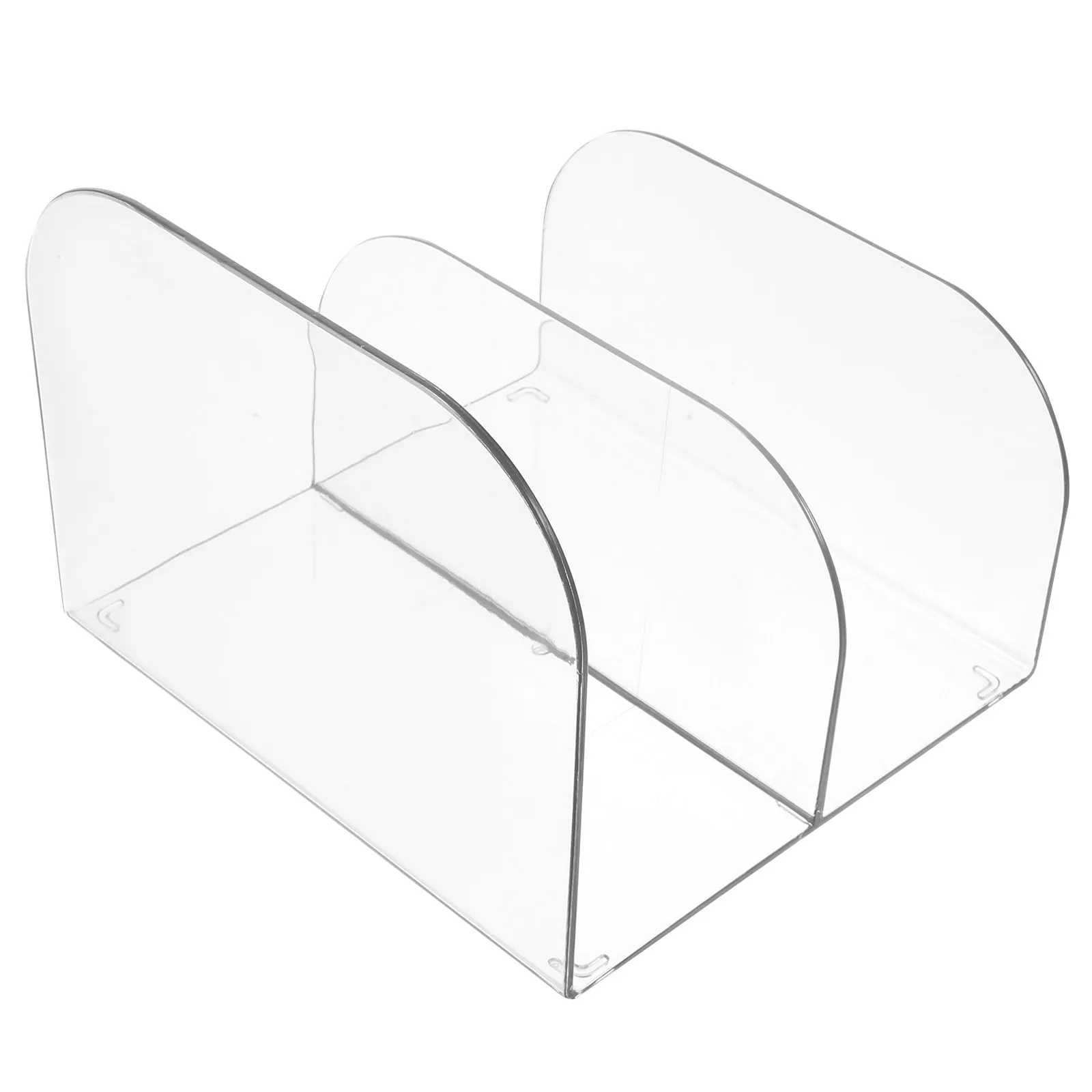 Transparent Plastic Bookend Set for Desk Shelf Home Office Library Classroom Book Organizer Modern Decorative Book Stopper