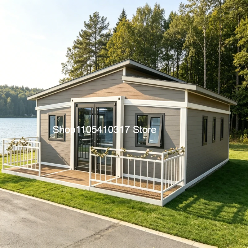 Tiny Home Bathroom Kitchen - บ้านคอนเทนเนอร์พับได้ขนาด 20 ฟุต 2 ชั้น แบบกำหนดเองได้