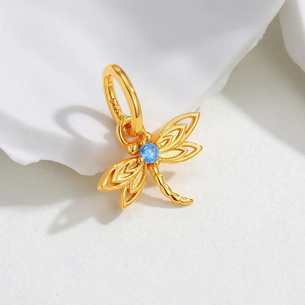 Hot Sale 925 Sterling Silver Charms Leopard Dragonfly Beads Pendants Fit Original Bracelets DIY Jewelry Making For Women Gift