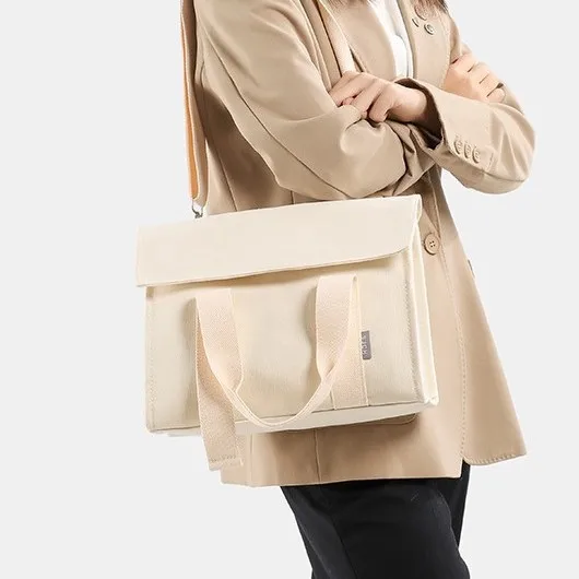 New custom logo fashion laptop bag casual college student canvas schoolbag high-end single shoulder crossbody woman