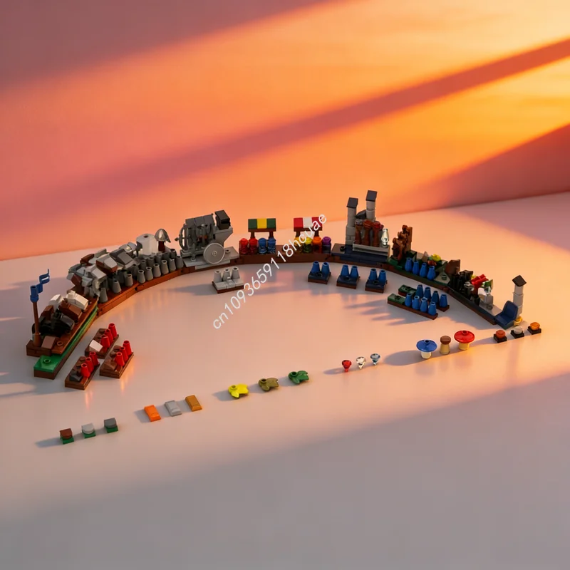 

475 деталей MOC Games Heroica Shop 2.0 Plus, расширение, конструктор, рождественский подарок, развивающая игрушка для творчества и самостоятельной сборки