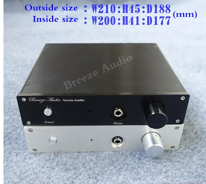 

BRZHIFI Home Audio Amplifier BZ2204 Chassis Aluminium Enclosure Headphone Amp case Preamplifier Audio Shell box DIY