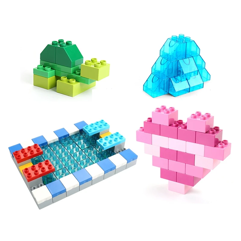 6 Pcs Big Building Blocks Accessories Compatible Enlighten Large Bricks Children Kids Foundation Smooth Plastic Educational Toy