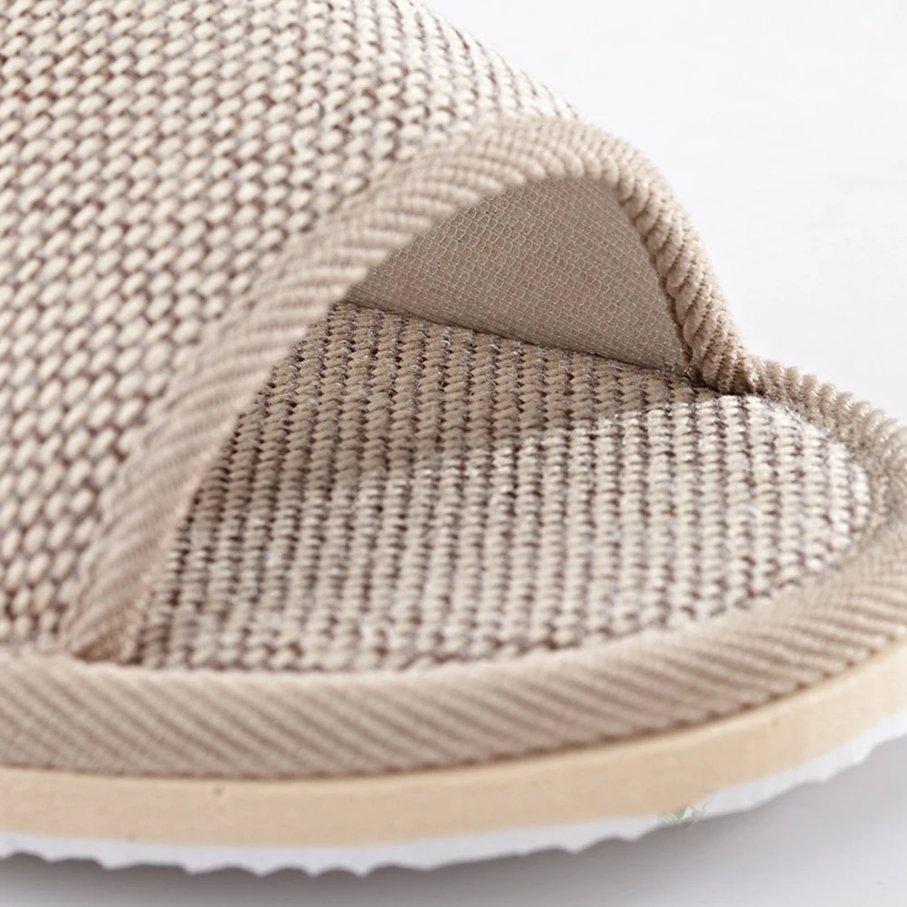 

2pcs 26Cm Anti-Slip Eva Sole Cotton Linen Lightweight Waterproof Summer Home Hotel Bath Slippers Non-Slip Shower Slippers For