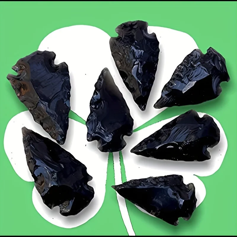 1PC Obsidian Arrow Natural Raw Stone Handmade DIY Pendant Necklace, DIY Crystal Jewelry DIY Necklace,DIY crafts,Jewelry Patterns