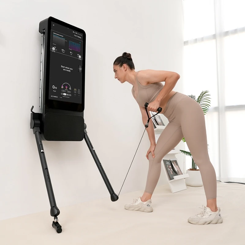 Multifunctional gym equipment color tone wall mounted smart home gym digital weight strength training mirror