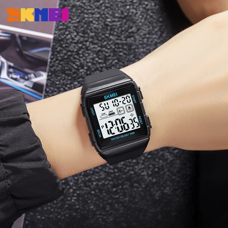 Skmei 1960 Sporthorloge Voor Mannen Waterdicht Militair Led Display Digitale Heren Polshorloges Elektronische Klok Reloj Masculino 1995