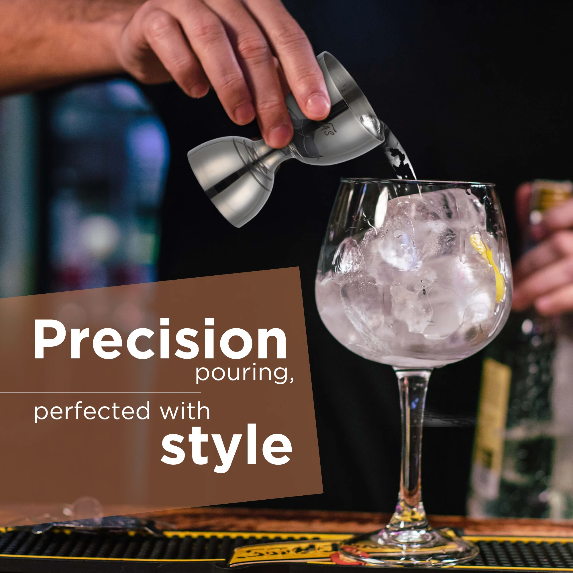 TEAVAS stainless steel bell jigger - 60ml / 30ml stainless steel cocktail jigger for professional bartending - double jigger
