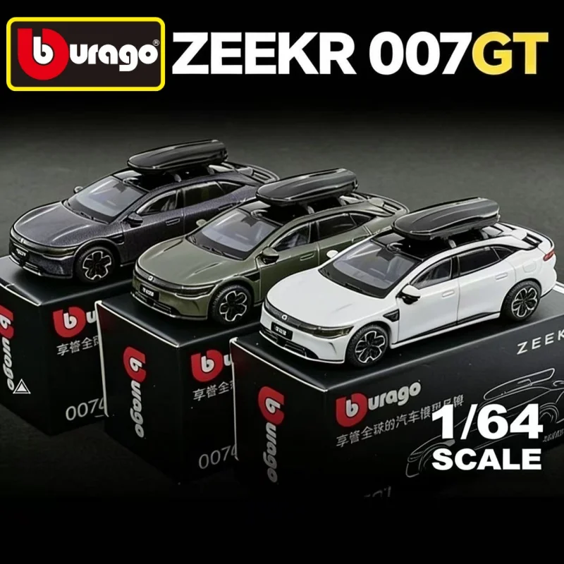 

Bburago 1:64 Scale Zeekr 007gt Travel Edition New Energy Diecast Alloy Car Model Collectible Decoration Ornament Gift Toy