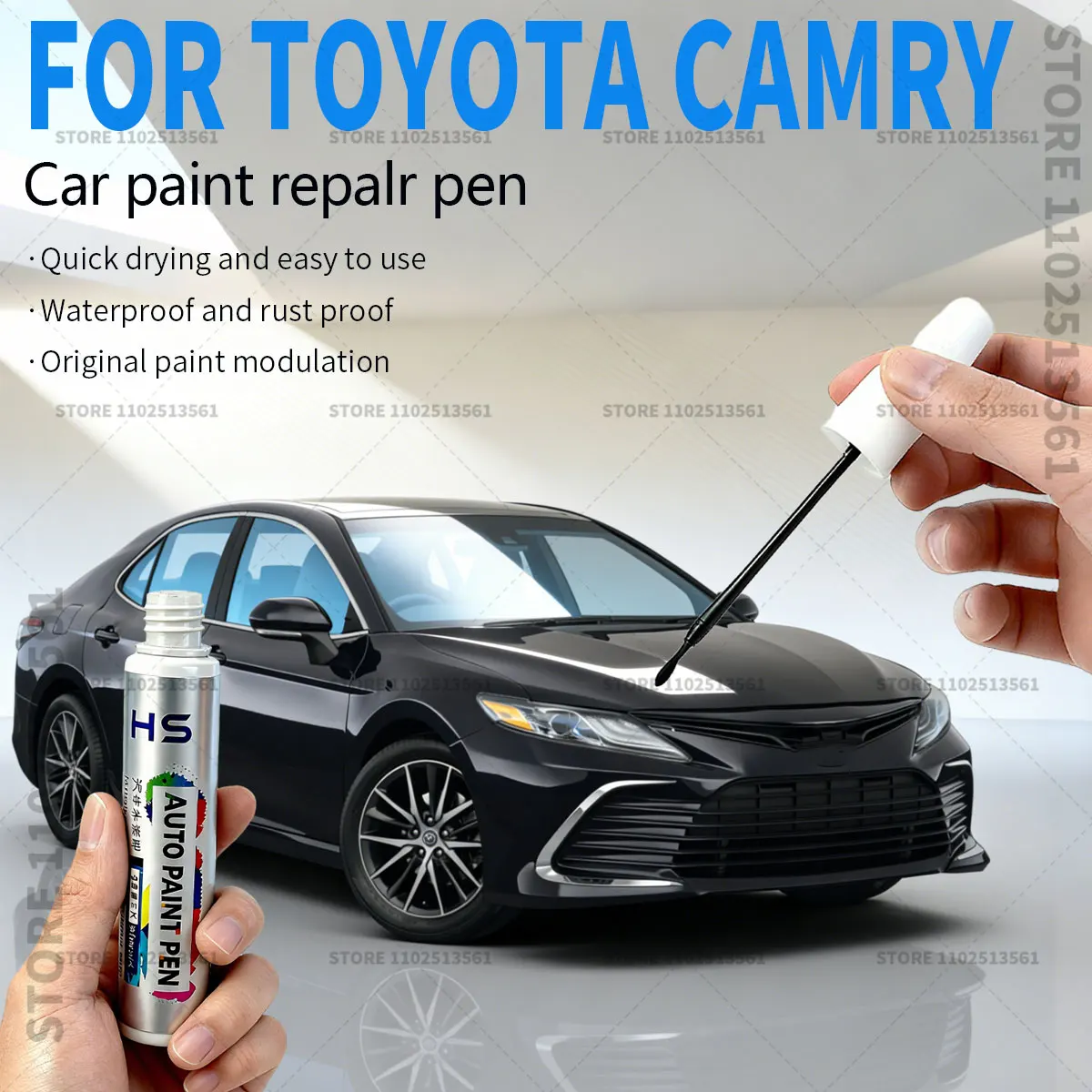

Карандаш для ремонта краски Toyota Camry, средство для удаления царапин, аксессуары для автомобиля DIY, белый 070, синий 8W7, черный 209 202 220, золотой 5B2