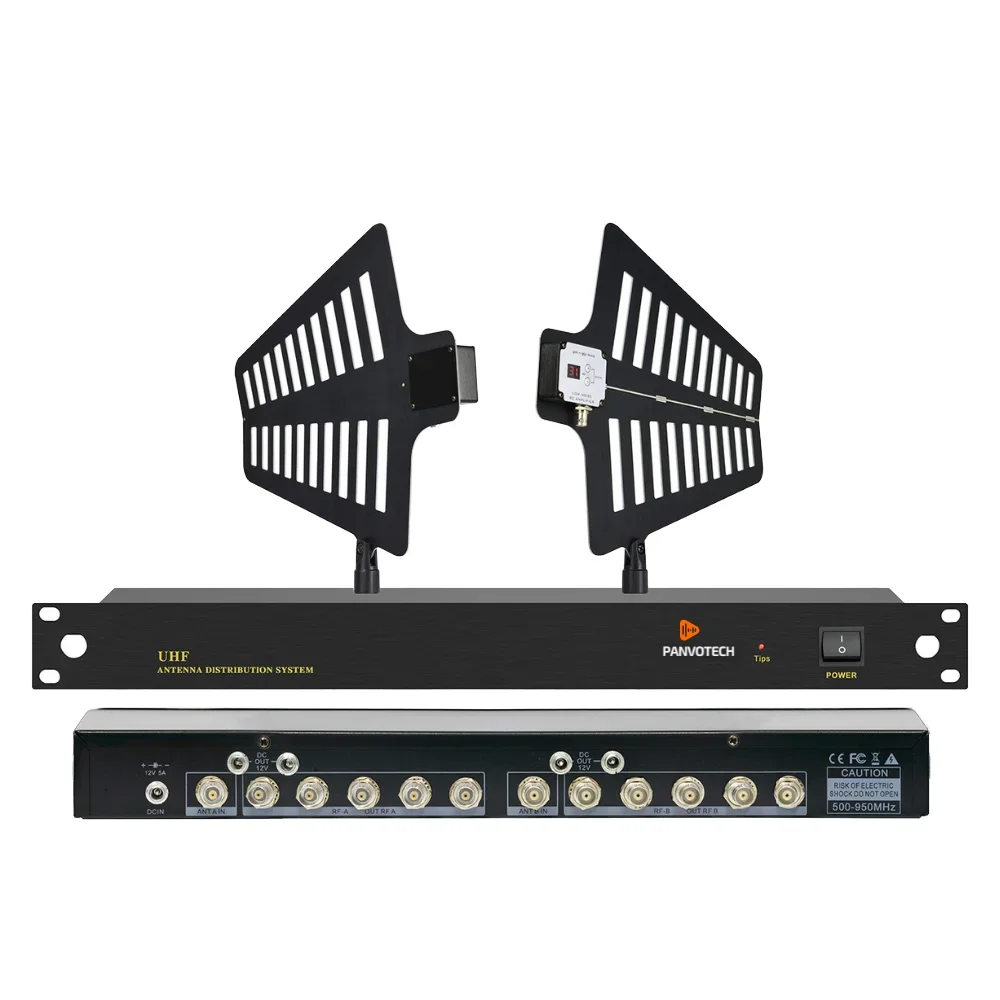 Professional Ultra-wide UHF Antenna Booster Wireless Microphone Antenna Distribution Amplifier System UA844 UA845