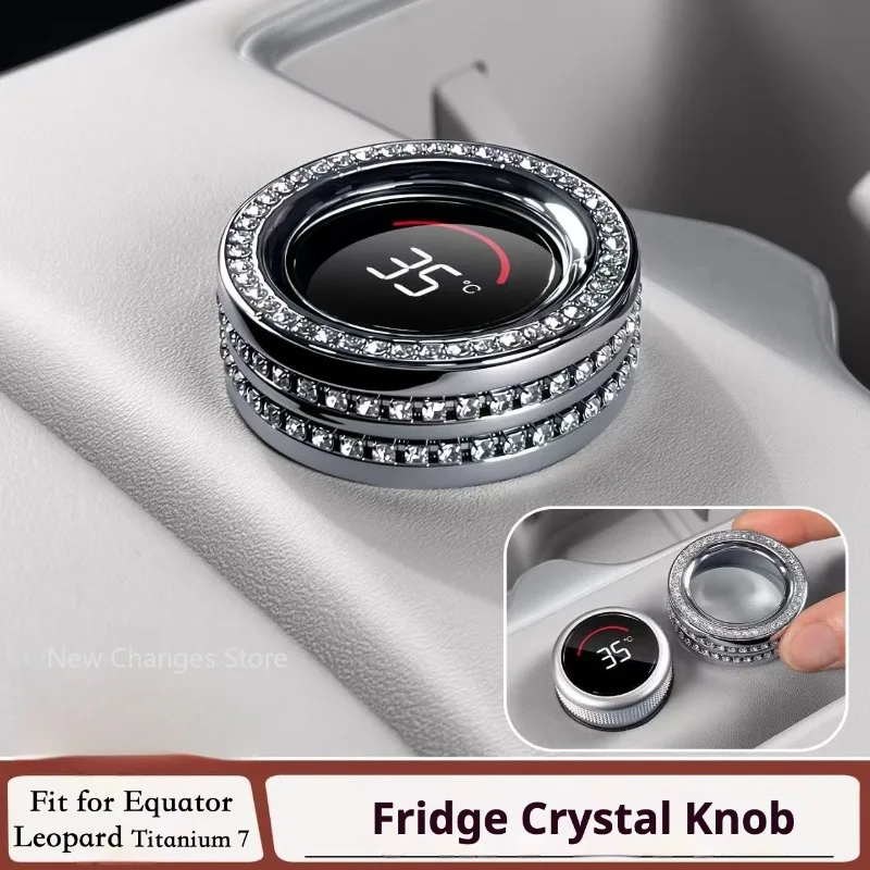 

For Equation Leopard Titanium 7 Refrigerator Knob Protection Cover Anti Touch Frame Interior Diamond Inlay Upgraded Accessories