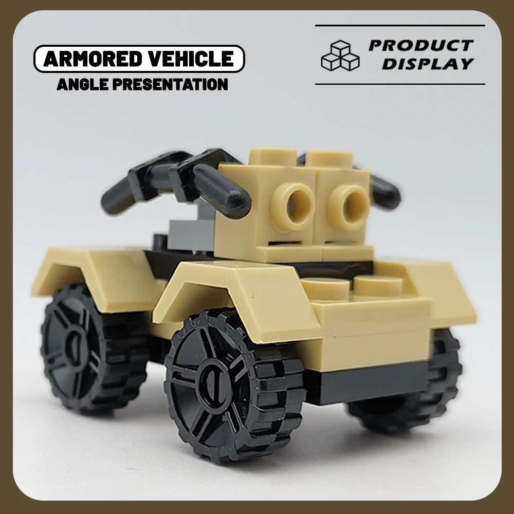 Décennie s de construction de modèle de véhicule blindé d'arme militaire, assemblage d'armes de la seconde guerre mondiale, décoration de bureau, briques de bricolage, jouets pour enfants, cadeaux