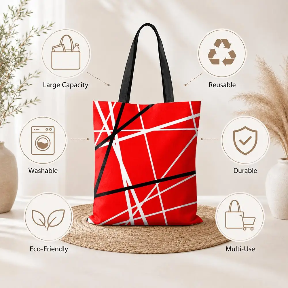 Legendary Van H-HalenS Storage Bags Durable Canvas Tote Bag - Large Capacity Double-Sided Printed Shoulder Handbag