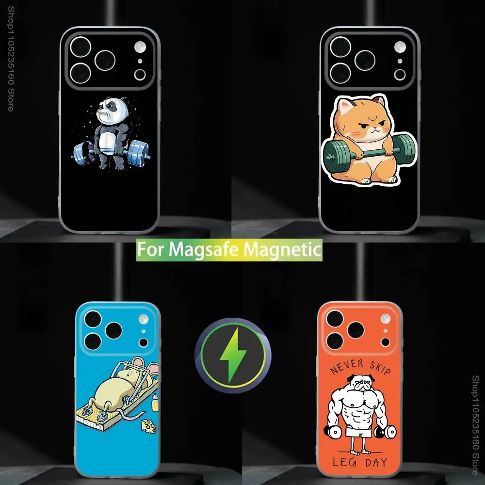 

Gym Fitness Bodybuilding For iPhone 11,12,13,14,15,16,17,Pro,Max,Plus,Mini,SE4,E Phone Case Magnetic For Magsafe Wireless