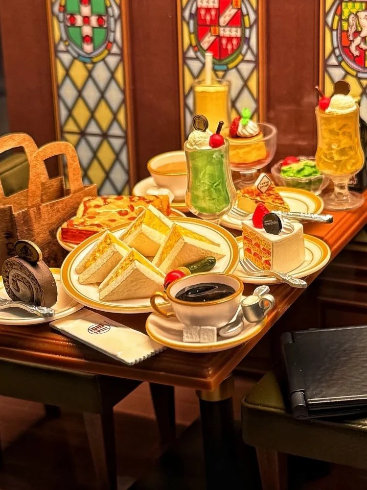 กล่องสุ่มของเล่นร้านกาแฟ Re-ment Candy Blind Box รุ่น KOMEDA โมเดลฟิกเกอร์จิ๋ว ของตกแต่งโต๊ะทำงาน ของขวัญสำหรับเด็ก ของสะสม