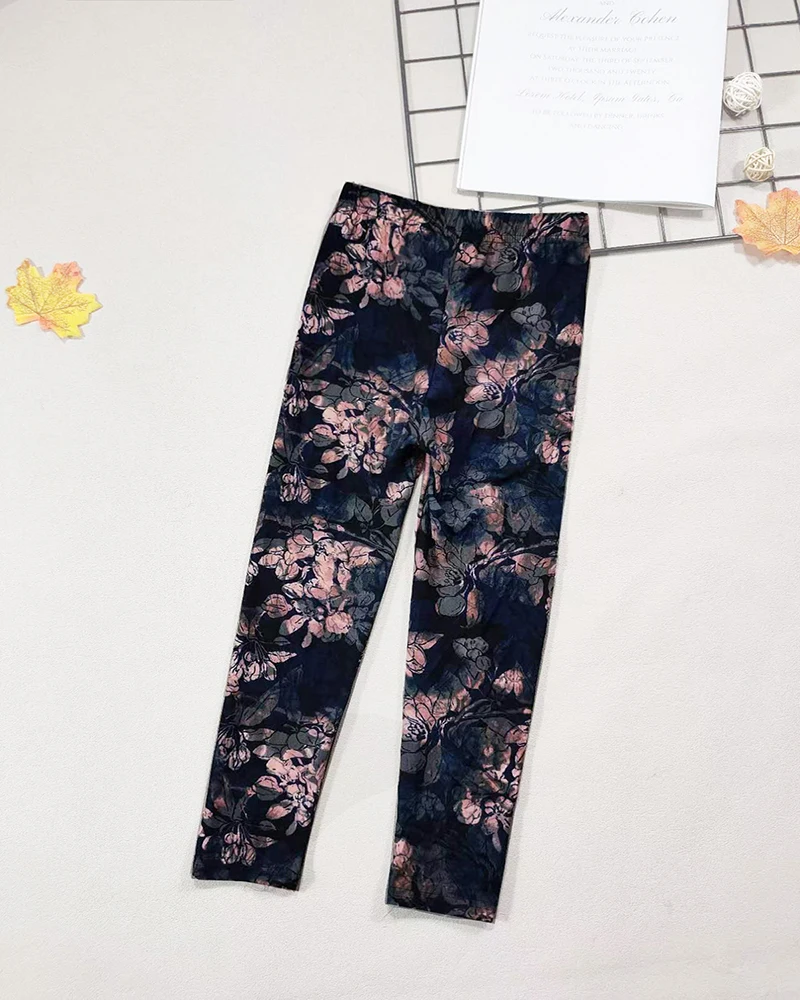 Mädchen Leggings Mode Cartoon Enge Hosen Frühling und Herbst Baby Mädchen Slim Fit Blumen Leggings Sommer Kinder Hosen – Detail 38