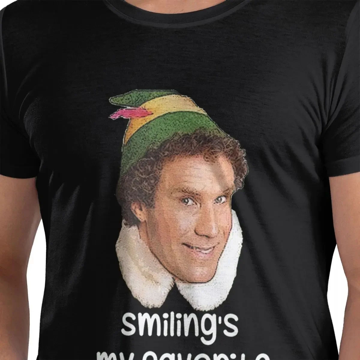 

Футболка Smiling's My Favorite Buddy The Elf Movie Will Ferrell из 100% хлопка, мужские модные футболки, мужские футболки с круглым вырезом и коротким рукавом