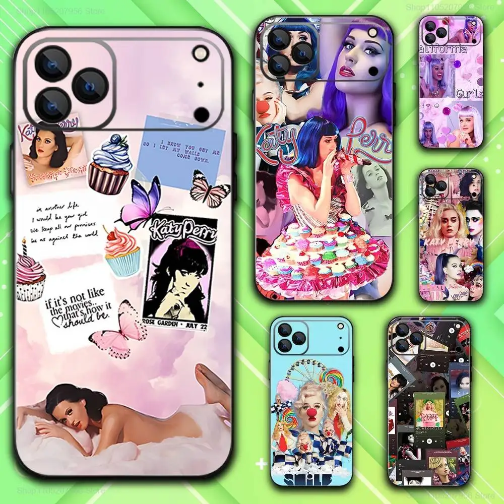 

K-Katy Singer Perry Phone Case For iPhone 17,16,15,14,13,12,11,Plus,E,Air,Pro,Max,Mini Black Cover