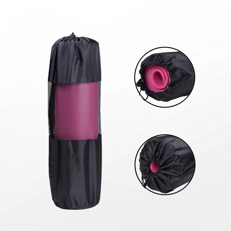 Yoga Mat Bag Exercise Fitness Carrier Nylon Mesh Center Adjustable Strap Pilates Fitness Body Building Sports Equipment 1 PCS