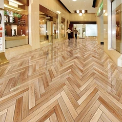 Custom Any Size 3D Sticker Fishbone Texture Wood Flooring Waterproof Self-adhesive Wallpaper for Floor Tiles Modern Home Decor
