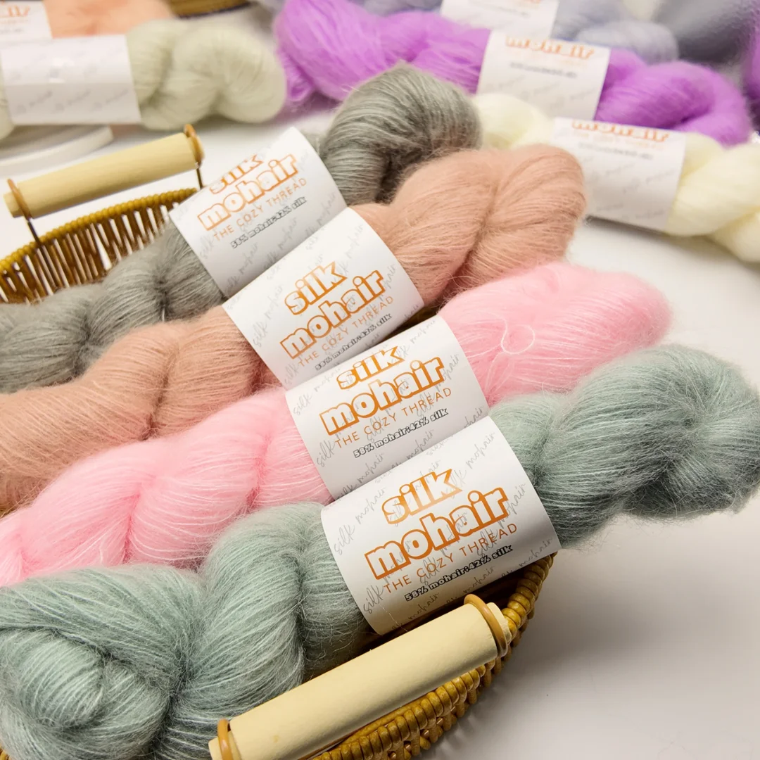 3-Pack Luxury Silk Mohair Yarn, Perfect for Hand-Knitting Cardigans, Scarves, Short Sleeves, Shawls, and More