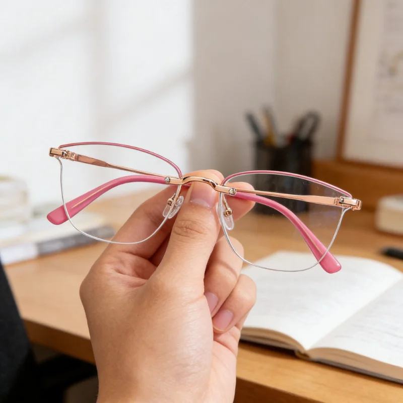+100 bis +400 Modische Lesebrillen für Damen, großer Rahmen, Anti-Blaulicht-Presbyopie-Brille, Weitsichtbrille mit Sehstärke