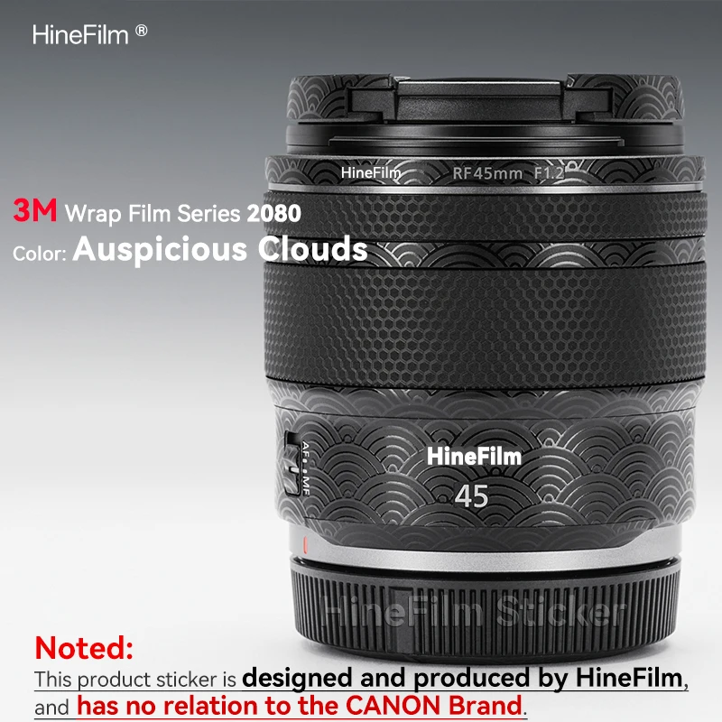 تخصيص الجلد لكانون RF45 f1.2 غطاء للعدسات ملصق 45 1.2 ملصق مائي الجلد لكانون RF 45 مللي متر F1.2 STM حامي التفاف ملصق #2