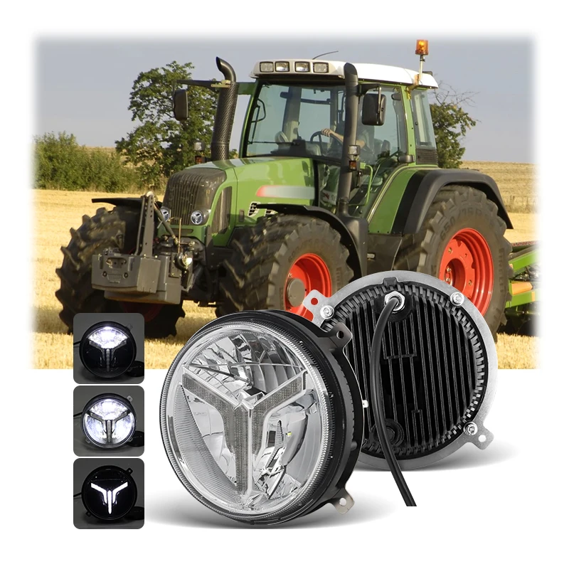 LHD RHD High Power Chip LED Headlight for Agricultural Machine Tractor 41W Hi/Lo Beam Led Headlight