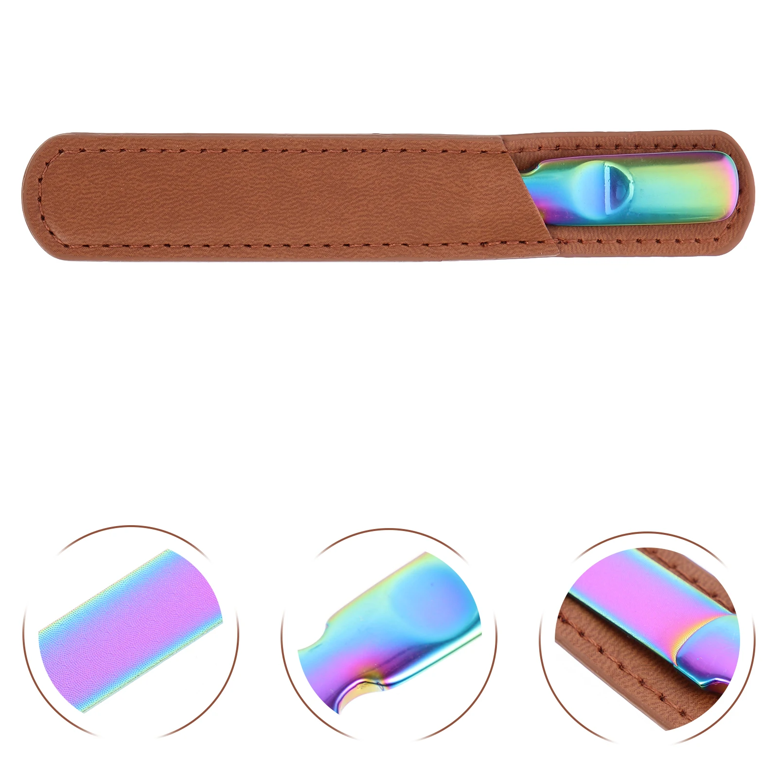 

Stylish Stainless Steel Nail File Durable Double-Sided Nail Grinding Tool For Women Lightweight Manicure Polishing File Salon