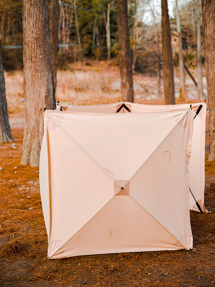 Imagem -02 - Outdoor Folding Sidewall Shelter Windbreak Fogão a Gás Windproof Tent Piquenique Caminhadas Grande Pára-sol Camping