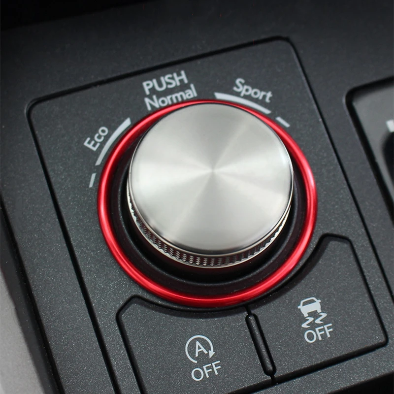 Car Central Control Multimedia Knob Decoration Ring Sticker Interior Styling Accessories For Lexus ES RX NX CT IS 250 350 450