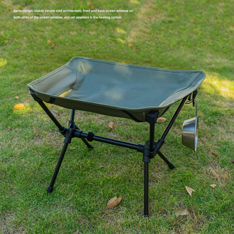 

Outdoor Camping Moon Chair Foldable Stool Portable Ultra Light Aluminum Alloy Fishing Stool Travel Barbecue Leisure Stool