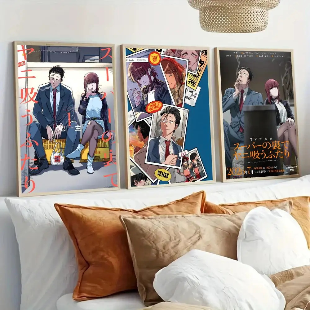 Smoking Behind the Supermarket with You Poster Modern Home Living Bedroom Bar Hallway Waterproof Wall Art Aesthetic Decor