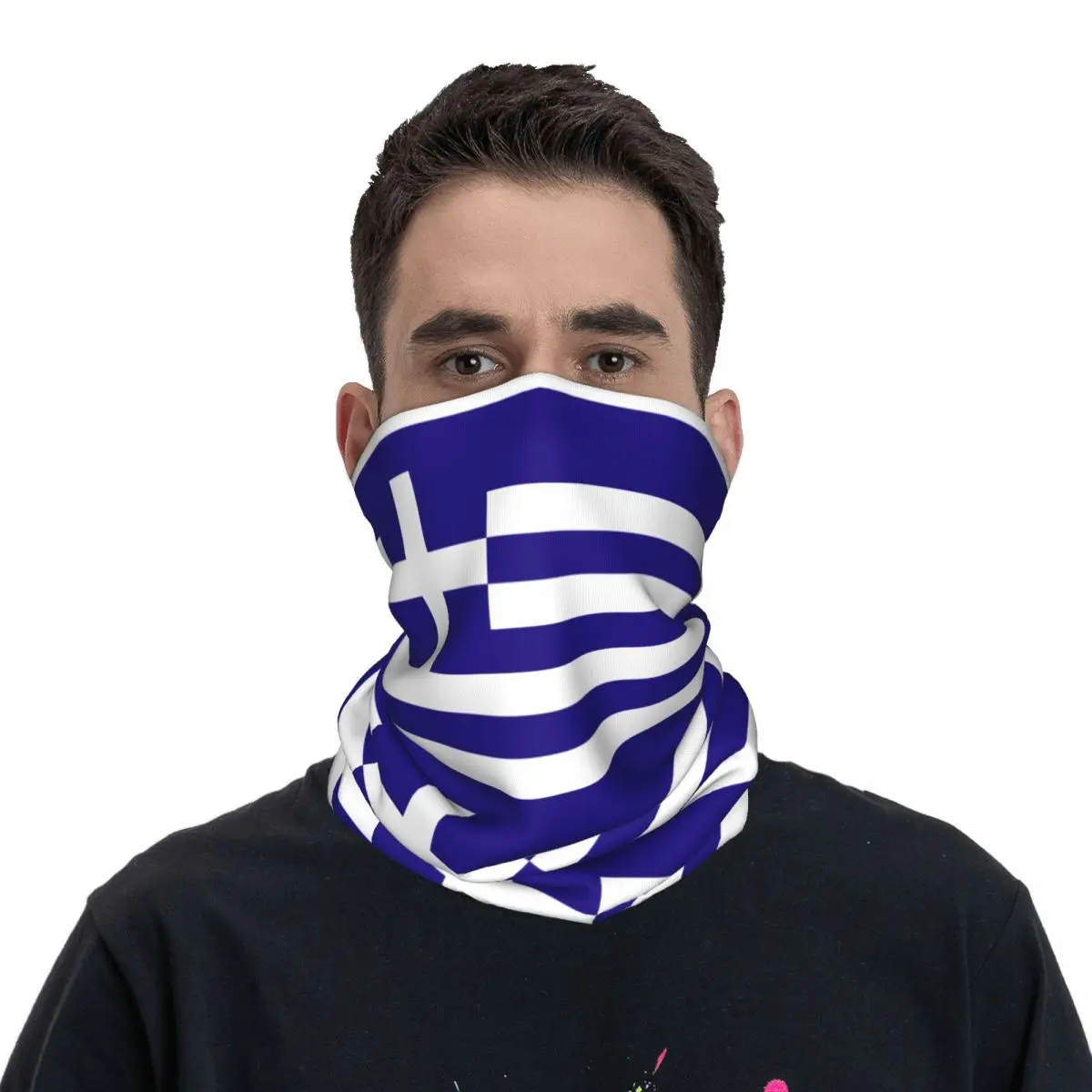 Motorsports Racing Bandana Accessories Neck Cover Greece Flag Scarf Warm Balaclava For Riding Windproof