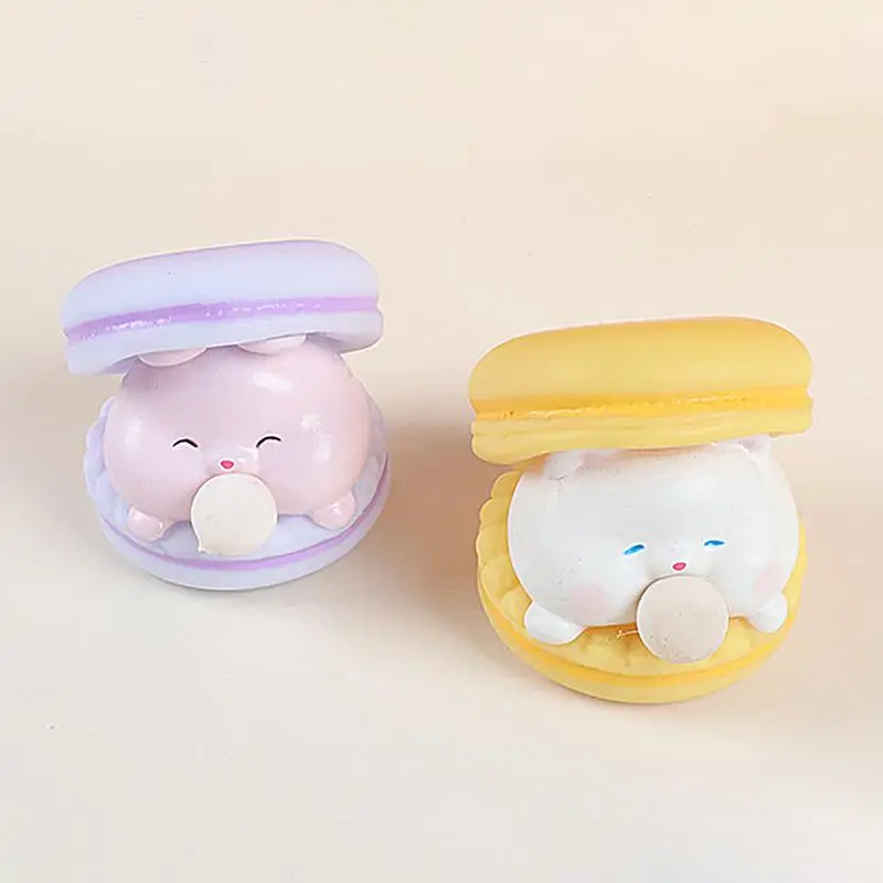 Macaron Burger Blows Bubbles สํานักงานความเครียดบรรเทาเครื่องประดับการ์ตูนสร้างสรรค์ Pinch ของเล่นเด็กบีบของเล่นสําหรับของขวัญเด็ก