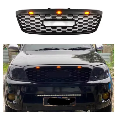 Suitable for Toyota Hilux Hailax vigo2005-2014 chrome-plated medium mesh front face grille off-road