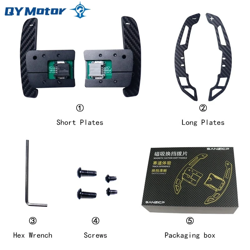 Paleta de cambio magnético para volante, paleta de fibra de carbono para Ford Mustang, extensión de carreras, deporte, 15-21