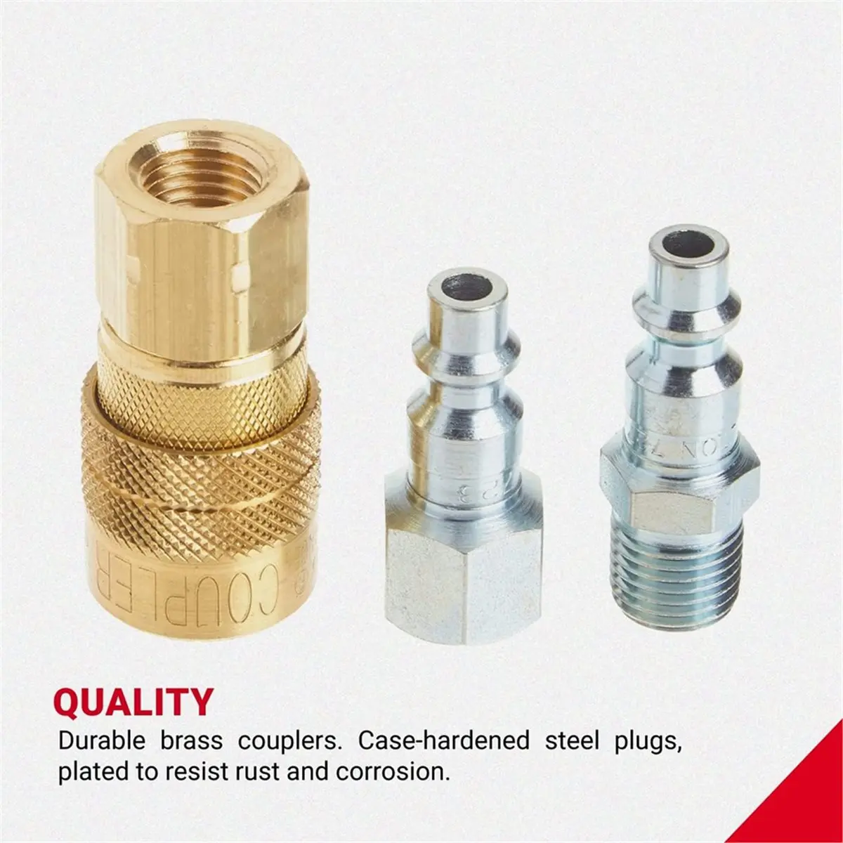 

Новый комплект (S-210) из 12 предметов: воздушные соединители и заглушки M-типа 1/4" NPT, макс. 300 фунтов на кв. дюйм, 40 SCFM