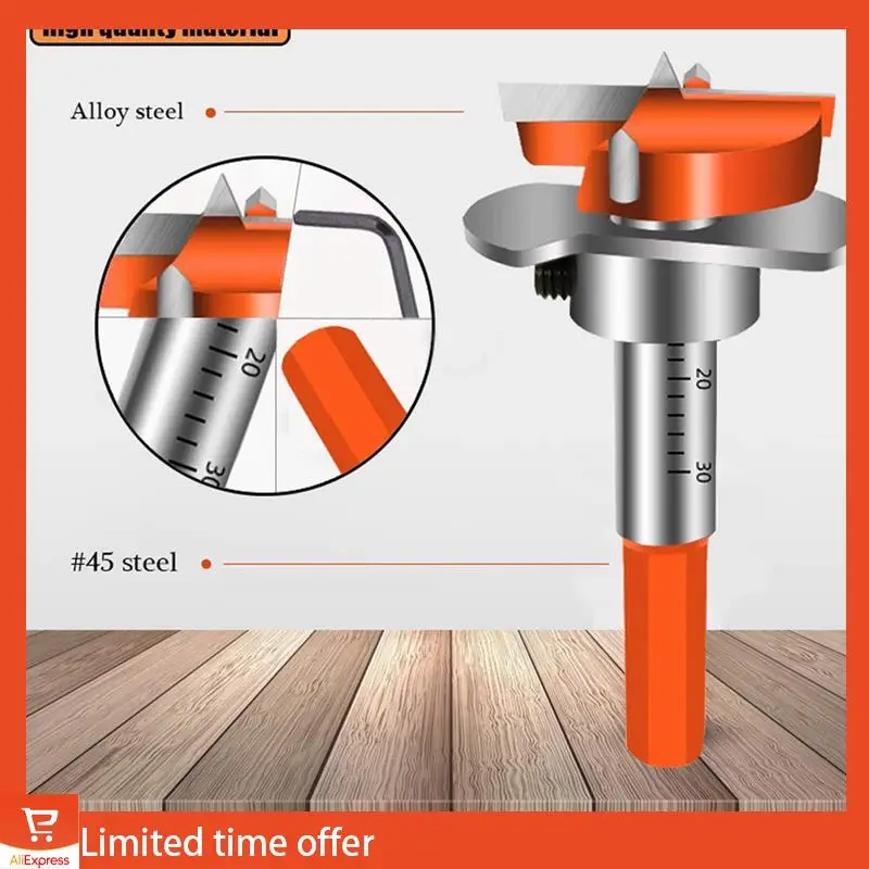 

Fresh 2X Hinge Jig Drill Guide Set, Hex Handle Adjustable 35Mm Forstner Bit, Concealed Hinge Boring Jig Drill Guide