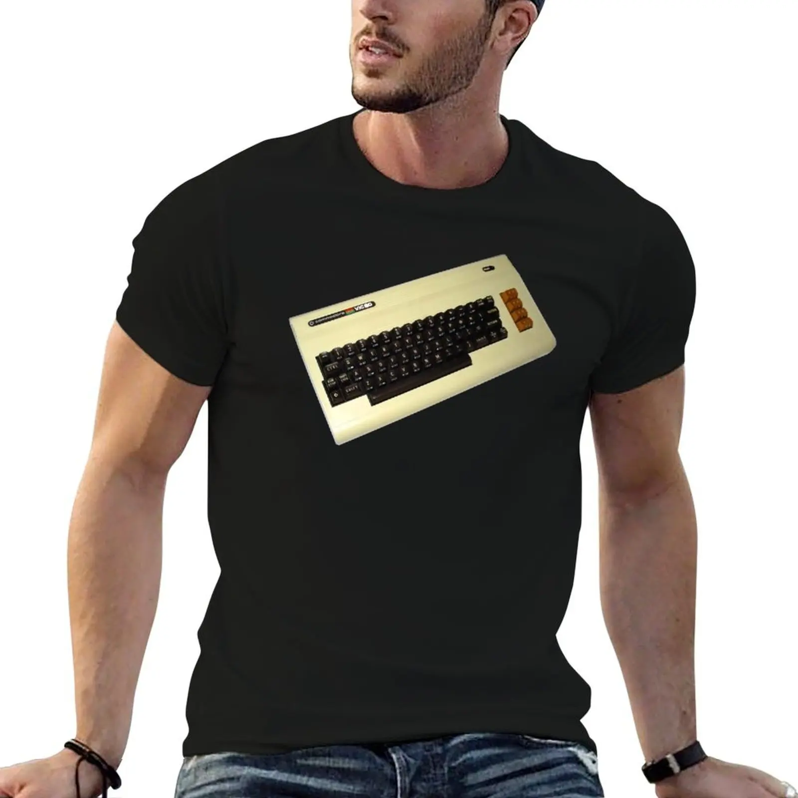 Camiseta Commodore Vic-20 para hombre, camisetas de algodón de alta calidad para hombre, camiseta suave de algodón para hombre, camiseta de algodón