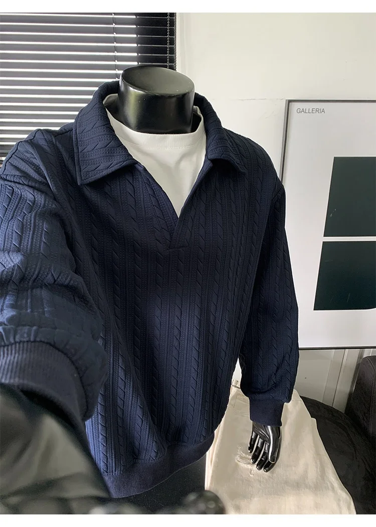 

Мужские толстовки без капюшона для Хэллоуина, из овечьей шерсти, мягкие, теплые, уютные, для зимы и осени, защитный слой, термоизоляция, натуральные, BF