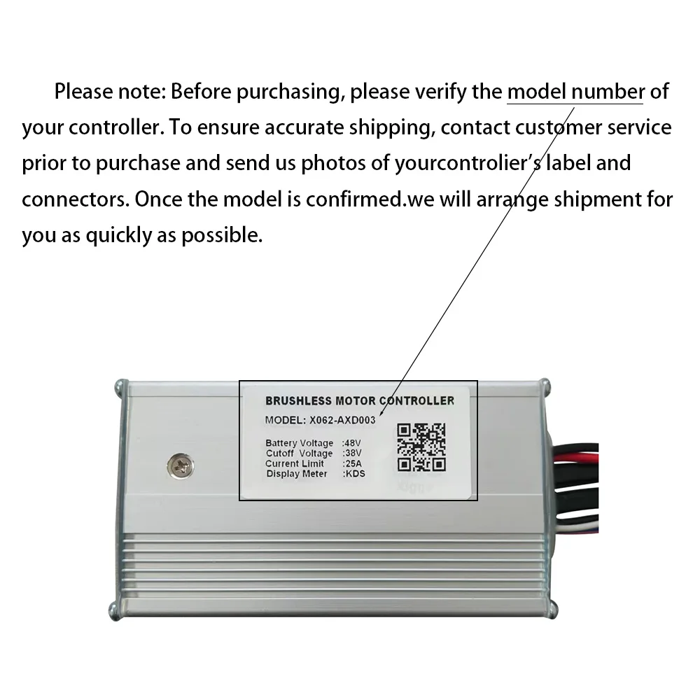Nulkomma X062-AXD03 48V E-bike Brushless Motor Controller 25A for KDS Protocol Display Electric ScootersMTB Fat BikesAccessories