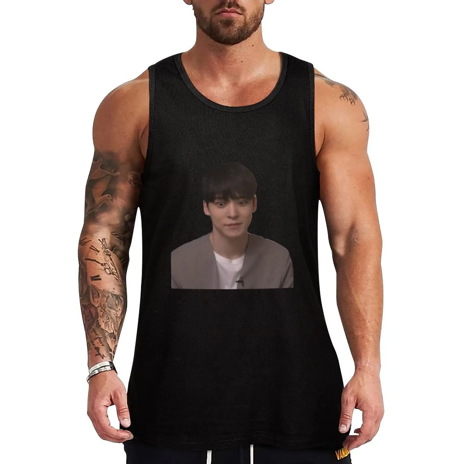 Yunho Face Meme Tank Top sports clothes for men t-shirt for men T-shirt men gym training accessories