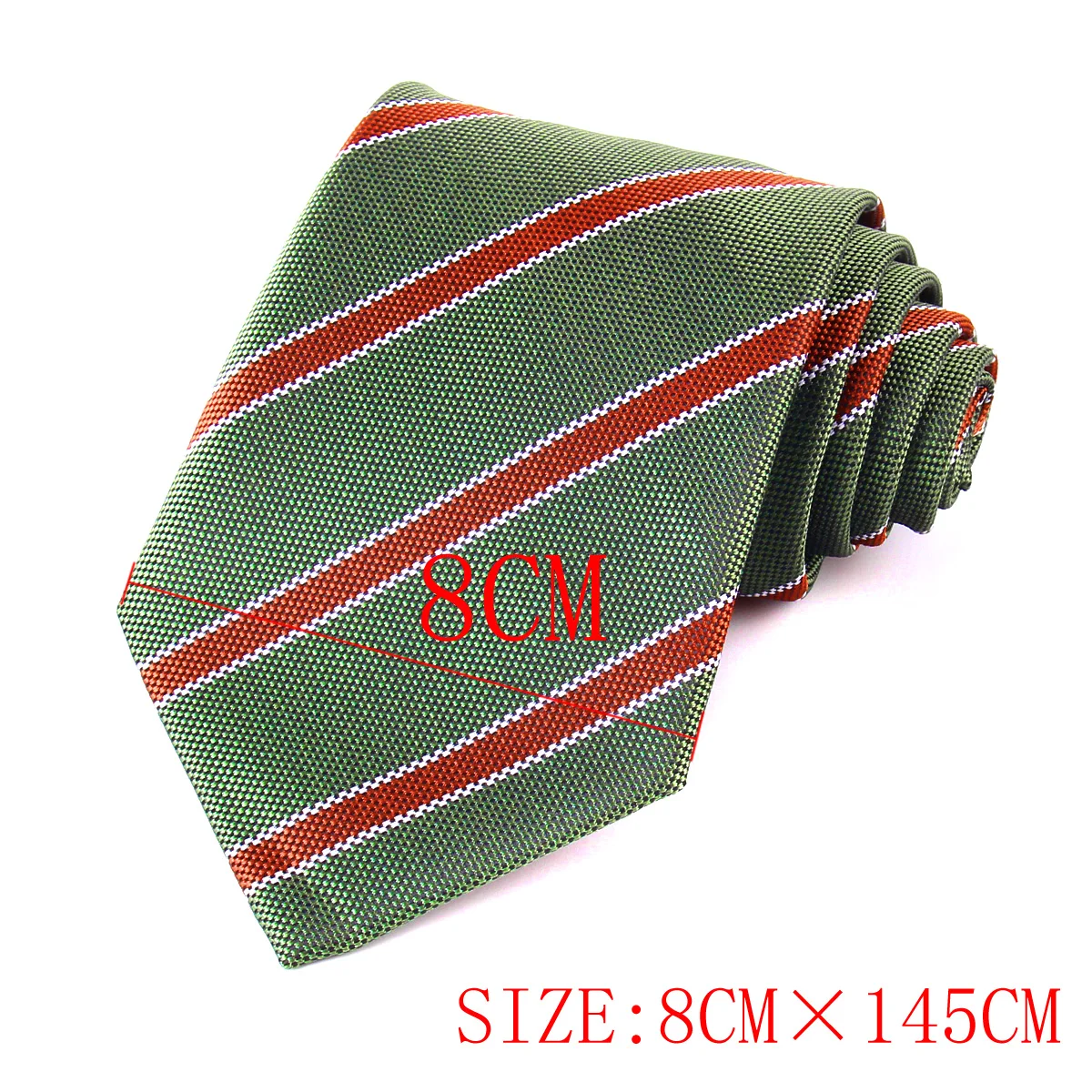 Corbata de rayas verdes para hombres y mujeres, corbata de cuello de Cachemira para fiesta de negocios, corbatas Jacquard informales, traje clásico, corbatas de cuello delgadas para adultos